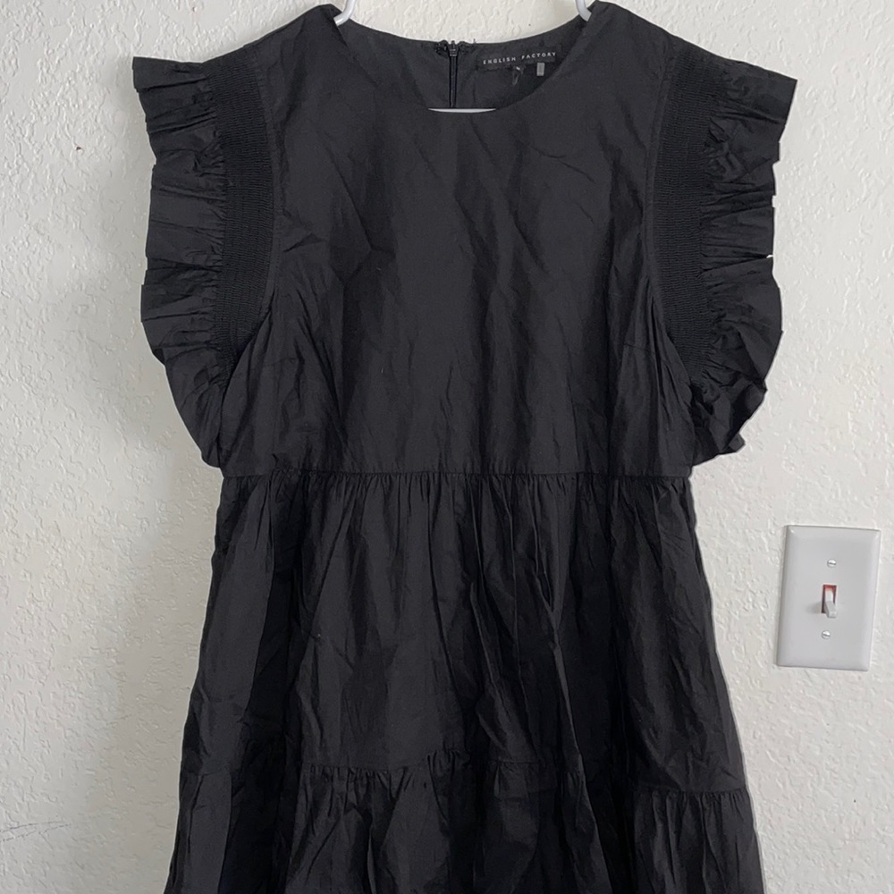 English Factory Ruffle Sleeve Babydoll dress